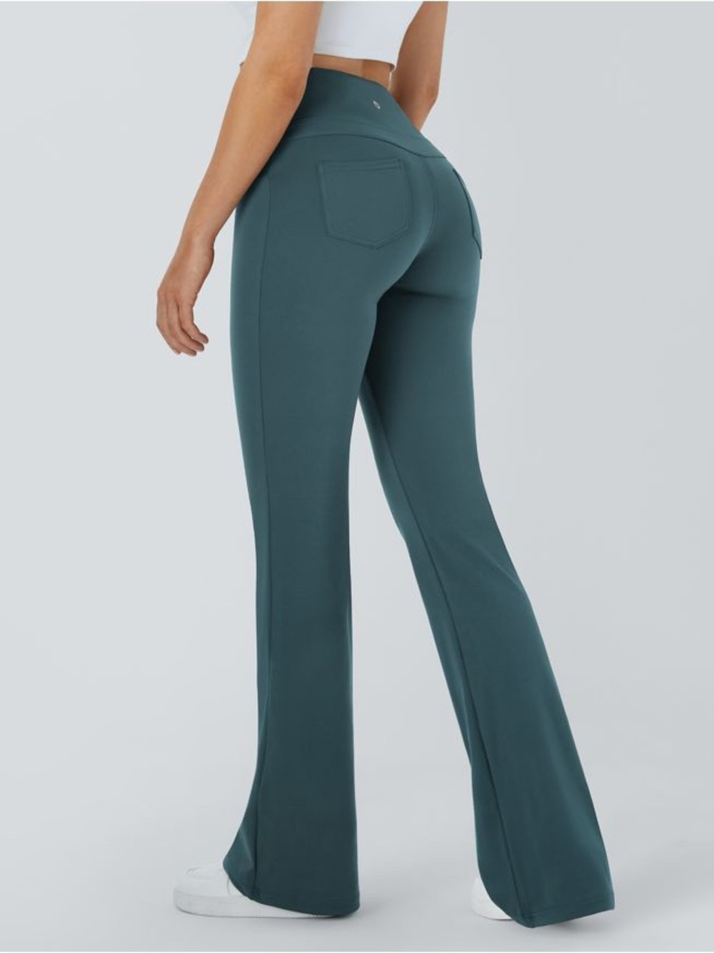 Halara Womens Size Large Teal Flared Athletic Yoga Pants